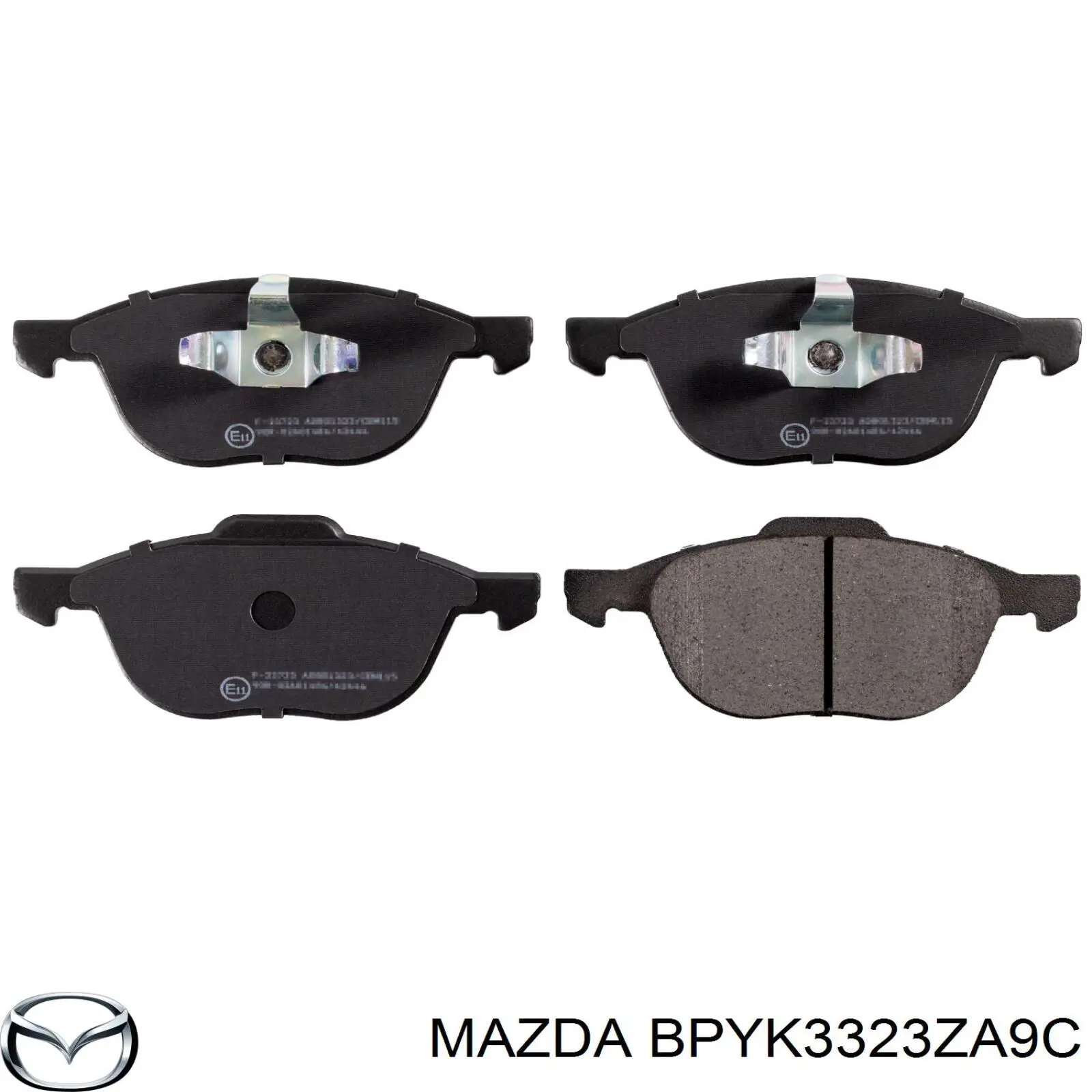Гальмівні колодки Mazda BPYK3323ZA9C ціна, від 24.50 USD