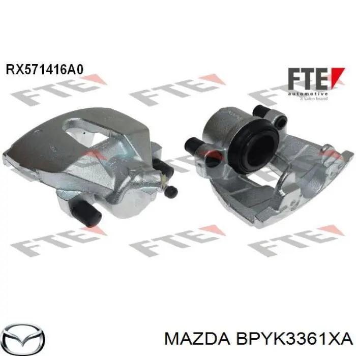 Супорт гальмівний передній правий Mazda BPYK3361XA ціна, від 15.20 USD