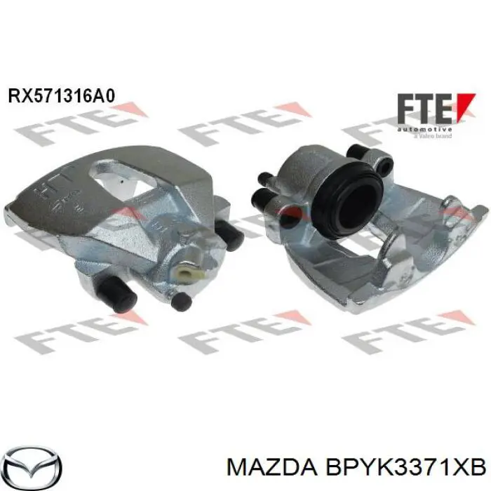 Купити BPYK3371XB Mazda Супорт гальмівний передній лівий
