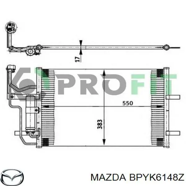 BPYK6148Z Mazda Конденсатор