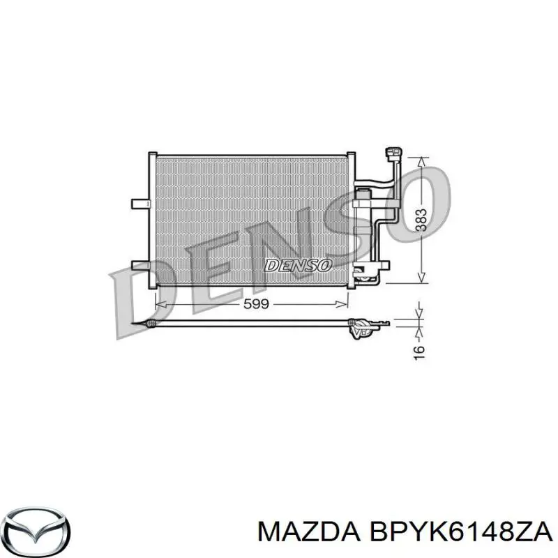 Конденсатор кондиціонера Mazda BPYK6148ZA ціна, від 84.18 USD