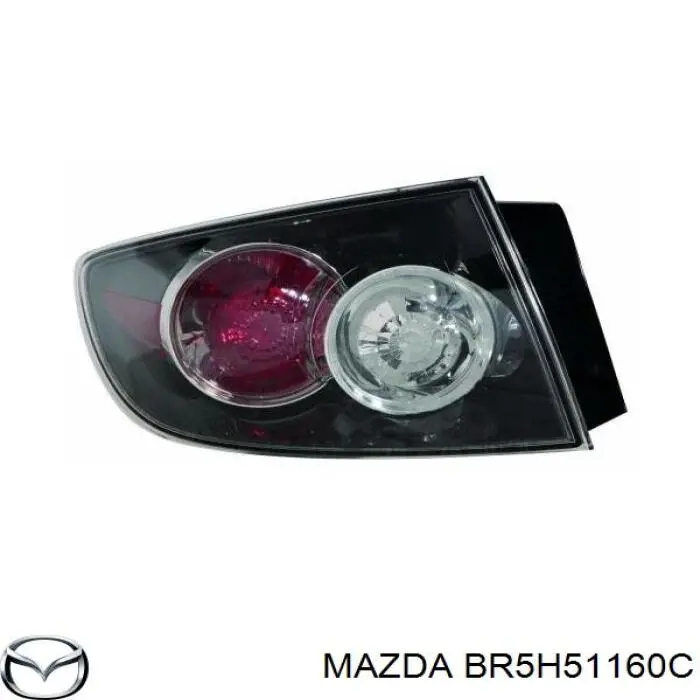 BR5H51160A Mazda ліхтар задній лівий, зовнішній