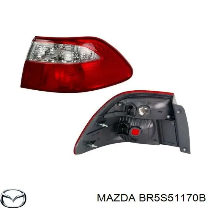 Ліхтар задній правий, зовнішній Mazda BR5S51170B ціна, від 51.10 USD