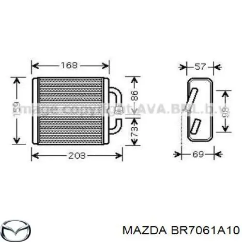 Радіатор пічки (обігрівача) Mazda BR7061A10 ціна, від 50.96 USD