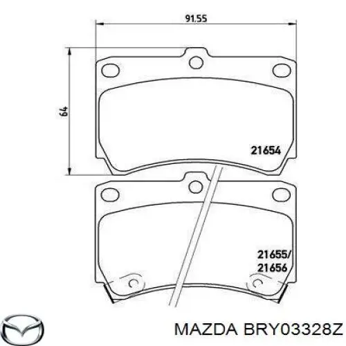 Тормозні колодки Mazda BRY03328Z
