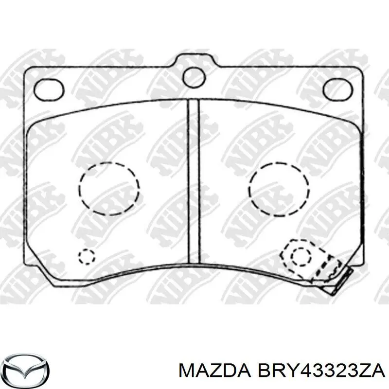 Гальмівні колодки Mazda BRY43323ZA ціна, від 12.46 USD