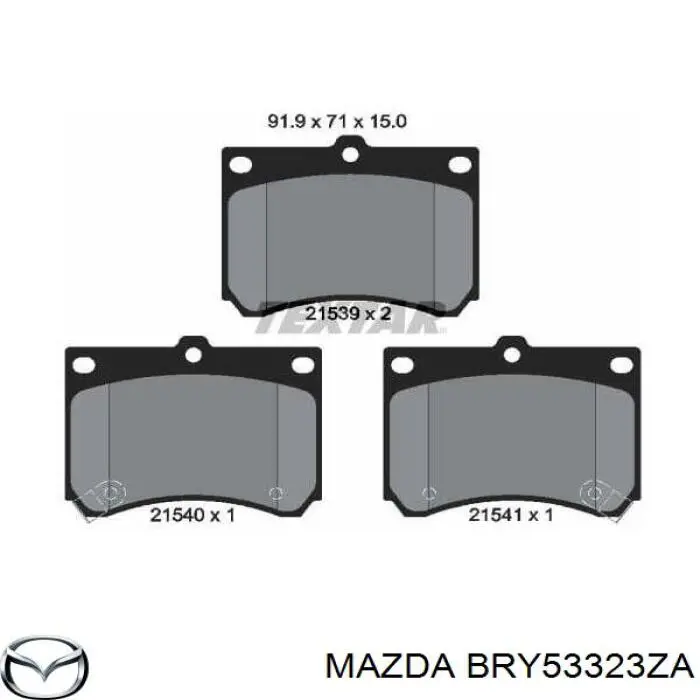 BRY53323ZA Mazda колодки гальмівні передні, дискові