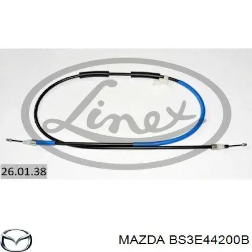 Трос ручного гальма задній, правий/лівий Mazda BS3E44200B ціна, від 39.95 USD
