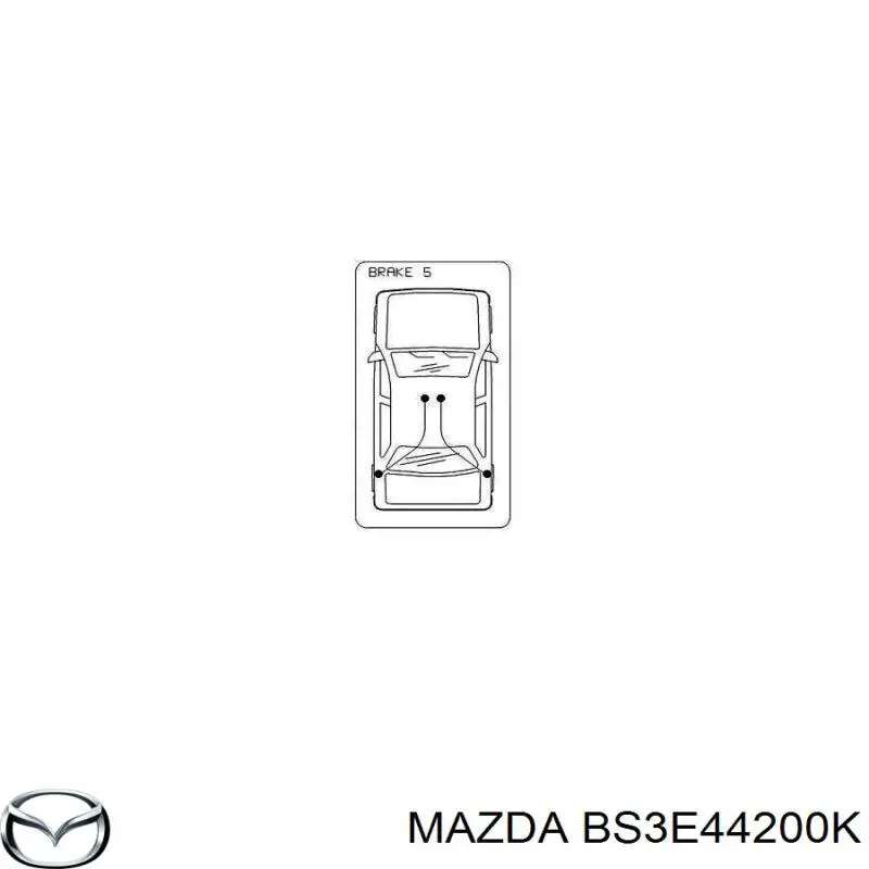 Трос ручного гальма задній, правий/лівий BS3E44200K Mazda