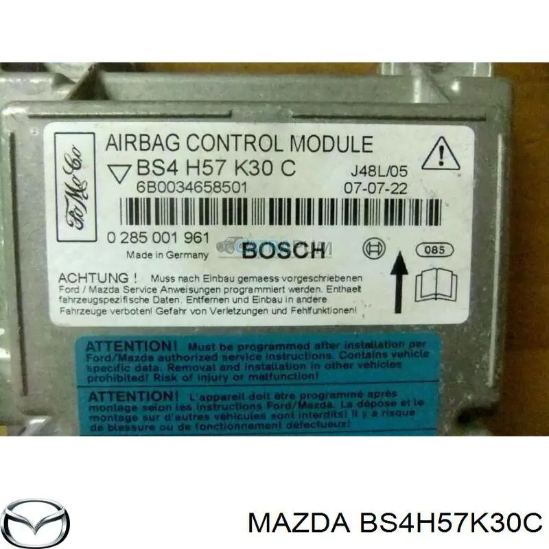 BS4H57K30C Mazda Модуль-процесор управління подушки безпеки
