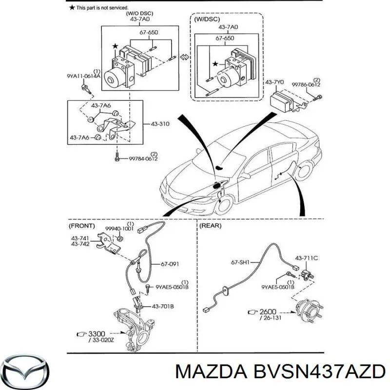 Блок АБС гідравлічний Mazda BVSN437AZC ціна, від 63.34 USD