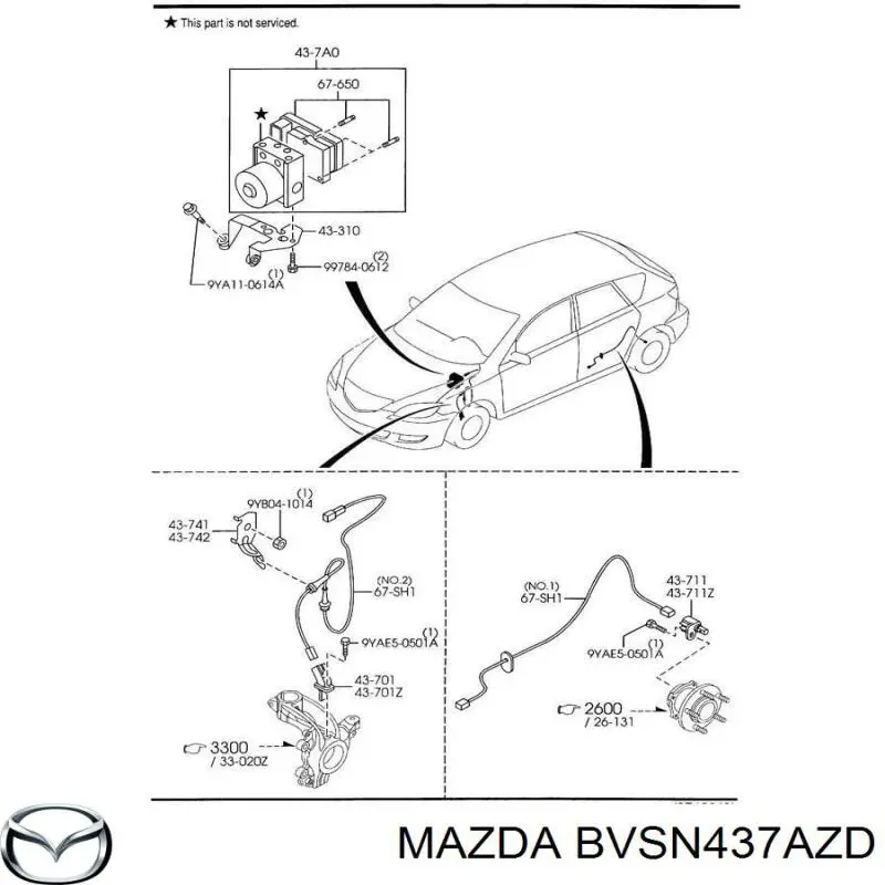 Блок керування АБС (ABS) Mazda 3 (BK12) (Мазда 3)