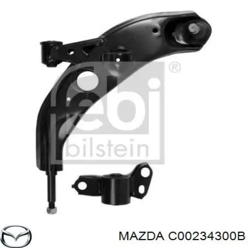 Важіль передньої підвіски нижній, правий C00234300B Mazda