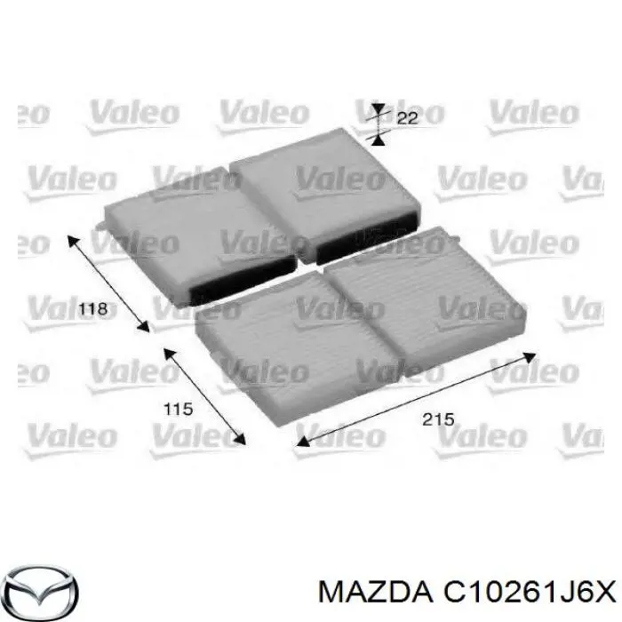Фільтр повітряний обігрівача Mazda C10261J6X ціна, від 6.44 USD