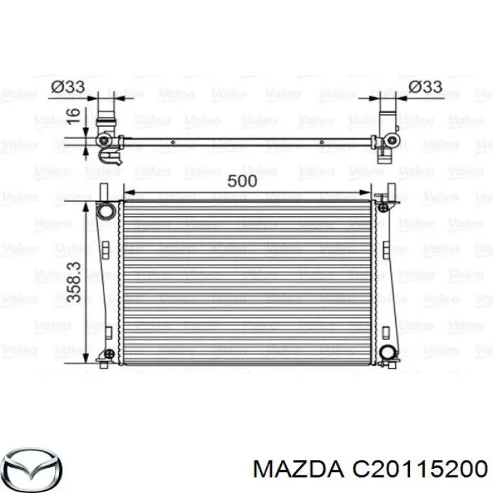 Радіатор охолодження двигуна C20115200 Mazda