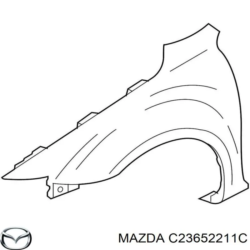 Ліве переднє крило Mazda C23652211C ціна, від 357.59 USD