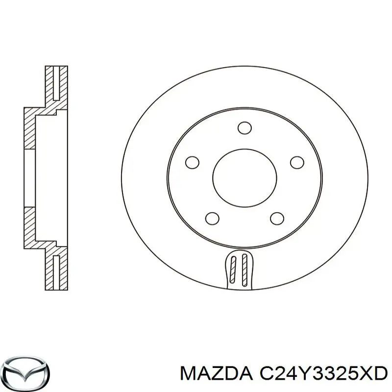 Диск переднього гальма Mazda C24Y3325XD ціна, від 40.92 USD