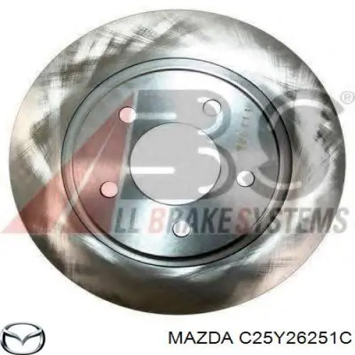 Диск гальмівний задній C25Y26251C Mazda