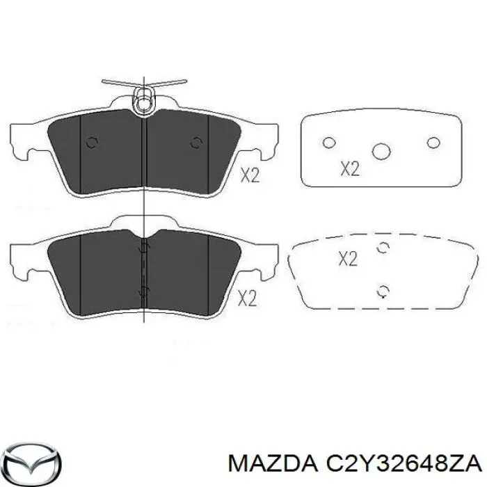 C2Y32648ZA Mazda колодки гальмові задні, дискові