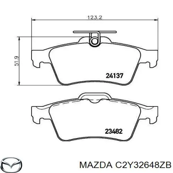 Задні дискові колодки Mazda C2Y32648ZB