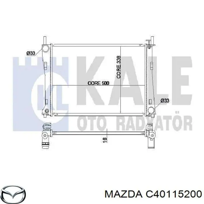 C40115200 Mazda Радіатор охолодження двигуна