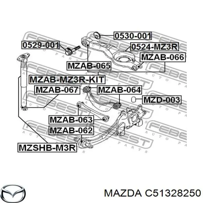 C51328250 Mazda Цапфа поворотна ліва