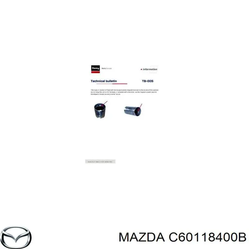 C60118400B Mazda стартер