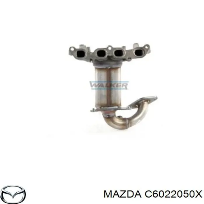 Конвертор-каталізатор (каталітичний нейтралізатор) на Mazda 2 (DY)