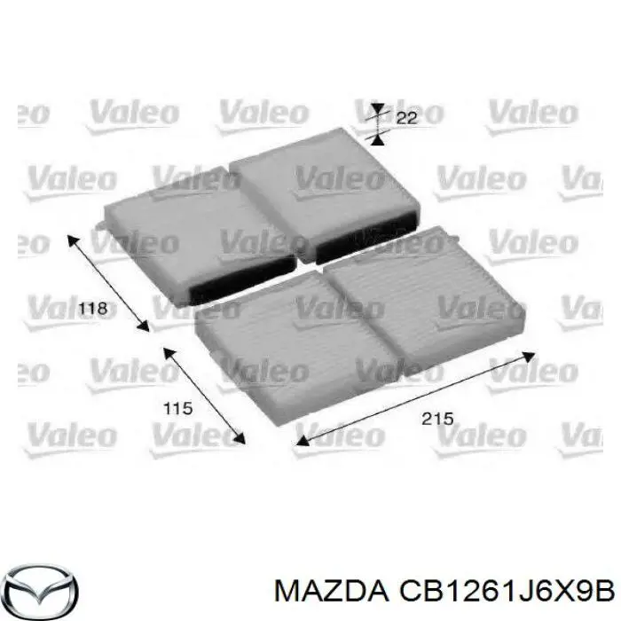 Фільтр повітряний обігрівача Mazda CB1261J6X9B ціна, від 6.94 USD