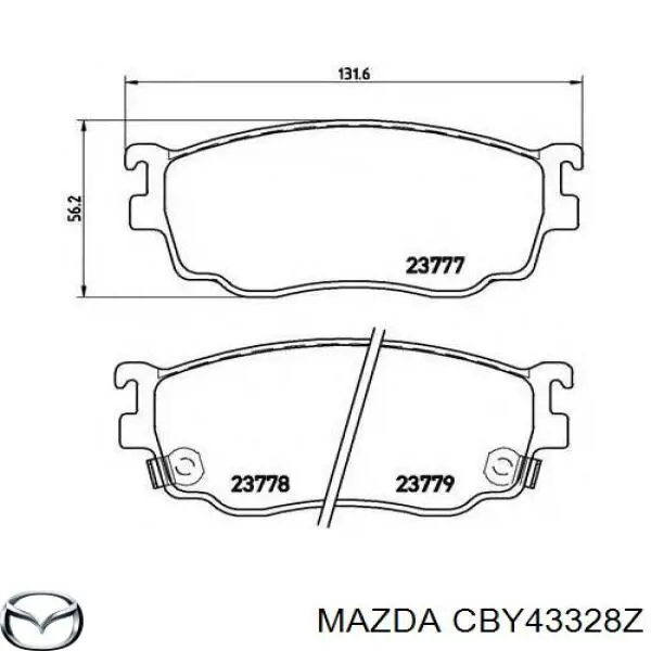 CBY43328Z Mazda колодки гальмівні передні, дискові