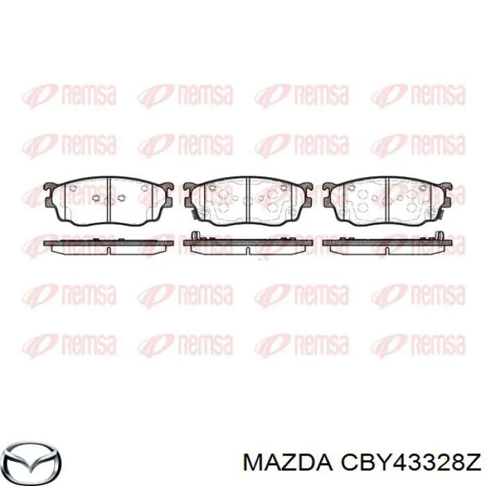 Купити CBY43328Z Mazda Колодки гальмівні передні, дискові