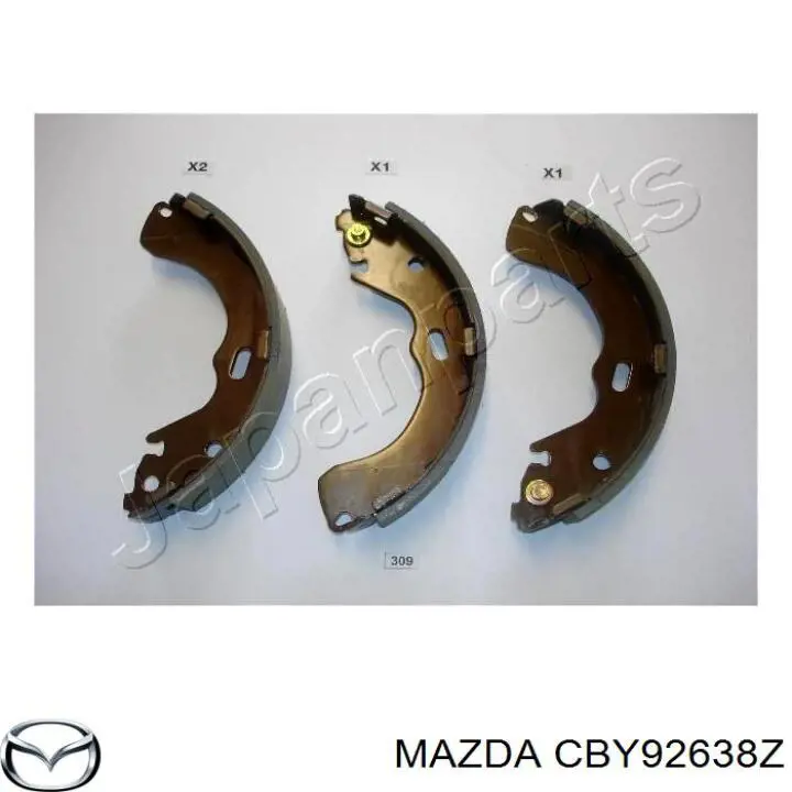 Колодки гальмові задні, барабанні CBY92638Z Mazda