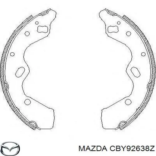 Гальма робочі задні ножні і гальмівні барабани Mazda CBY92638Z