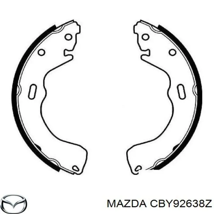 Колодки гальмові задні, барабанні Mazda CBY92638Z ціна, від 24.12 USD