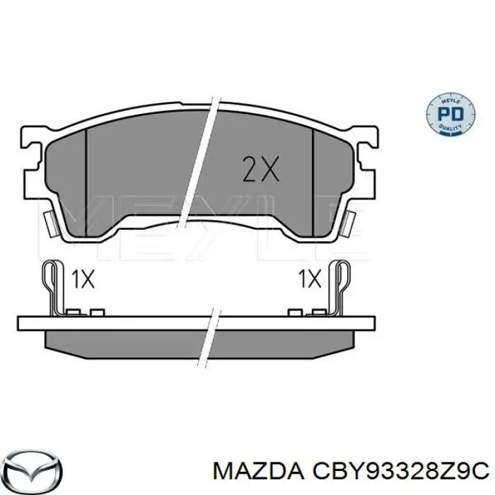 CBY93328Z9C Mazda колодки гальмівні передні, дискові