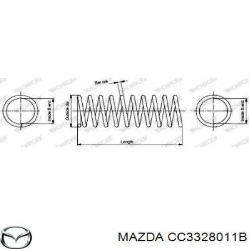 Купити CC3328011B Mazda Задні пружини