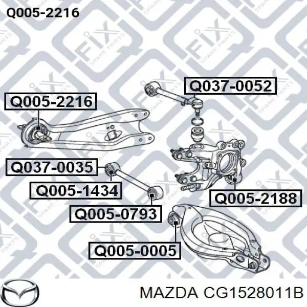 Купити CG1528011B Mazda Задні пружини