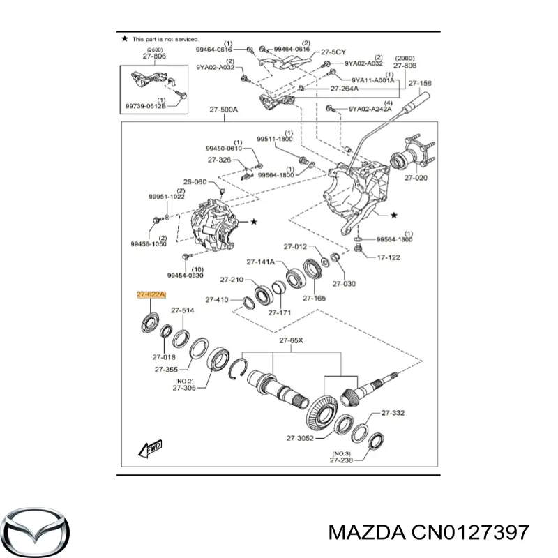 CN0127397 Mazda сальник роздавальної коробки, передній вихідний