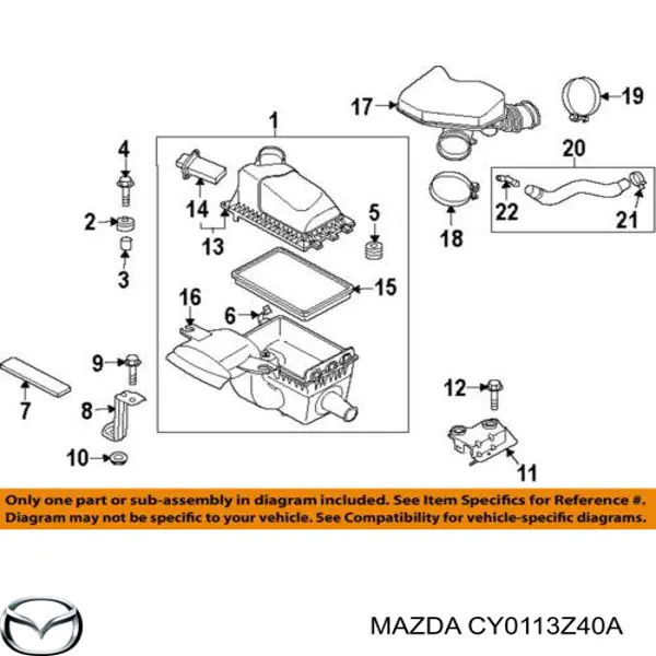 Елемент повітряного фільтра Mazda CY0113Z40A ціна, від 9.81 USD