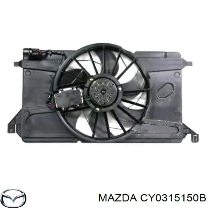 CY0315150A Mazda Мотор вентилятора системи охолодження, правий