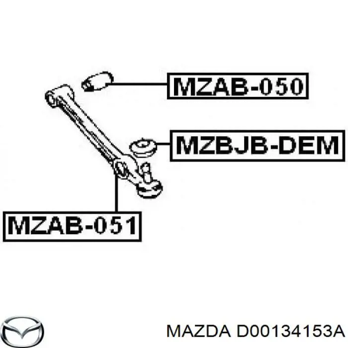 Сайлентблок нижнього важеля передньої підвіски Mazda D00134153A ціна, від 2.75 USD