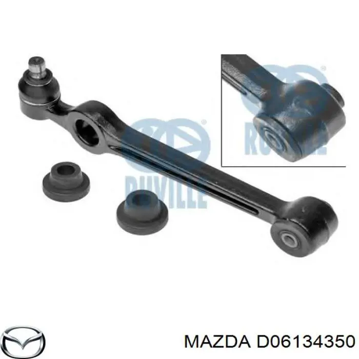 Важіль передньої підвіски нижній, лівий D06134350 Mazda