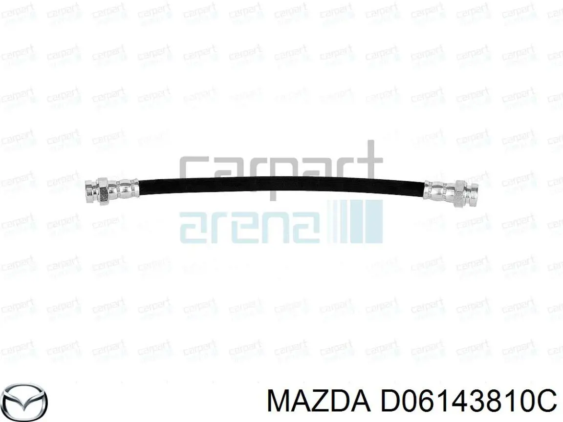 D06143810C Mazda Шланг гальмівний задній, лівий