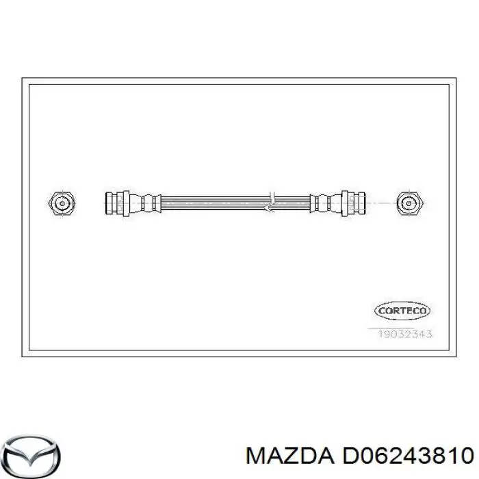 Купити D06243810 Mazda Шланг гальмівний задній, правий