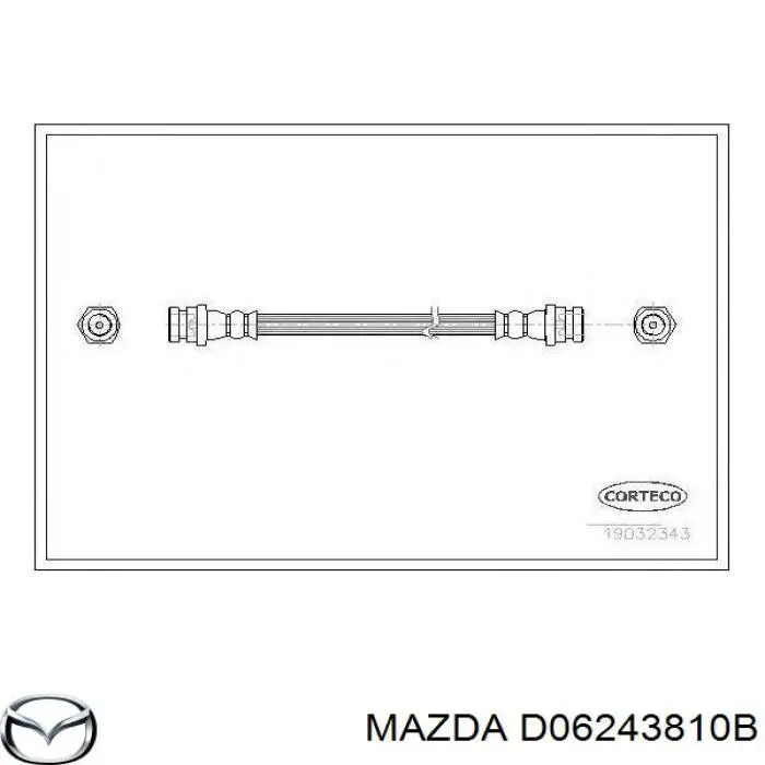 D06243810B Mazda шланг гальмівний задній, правий