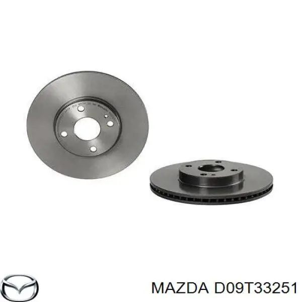 D09T33251 Mazda диск гальмівний передній