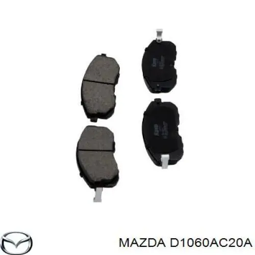 Колодки гальмівні передні, дискові D1060AC20A Mazda