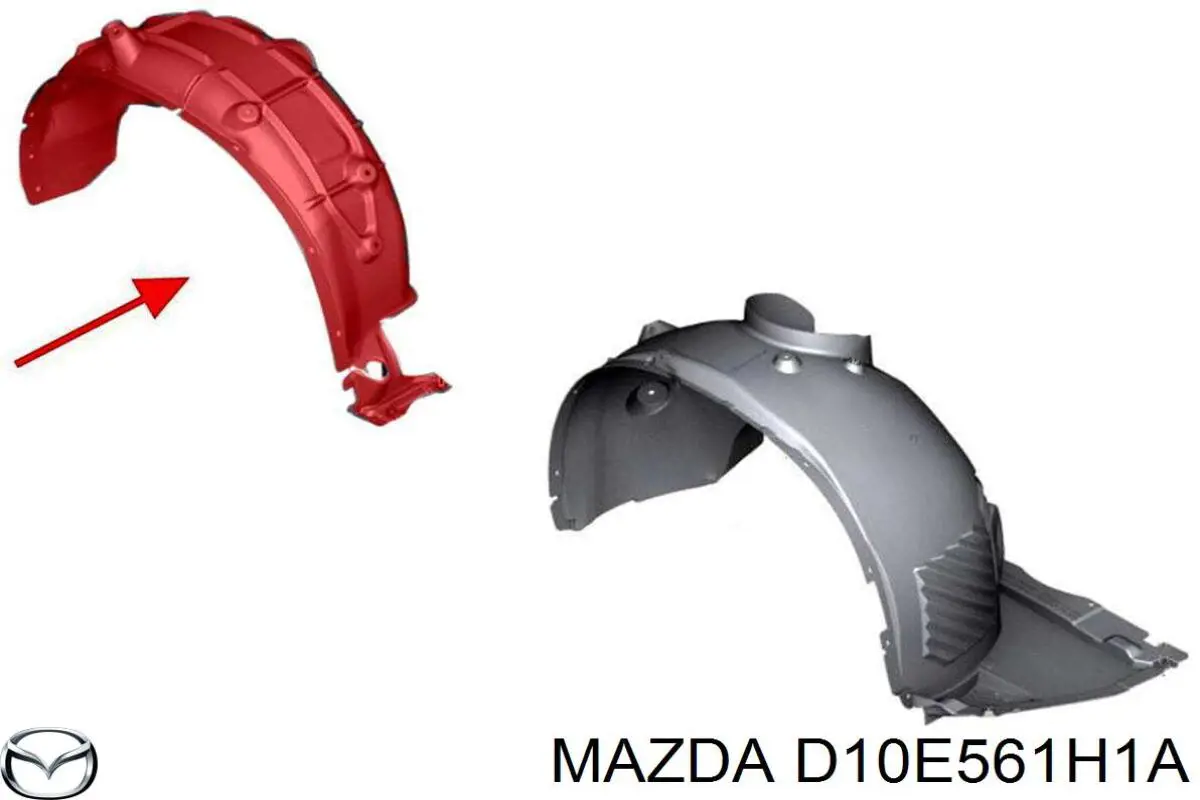 Підкрилок заднього крила, правий D10E561H1A Mazda