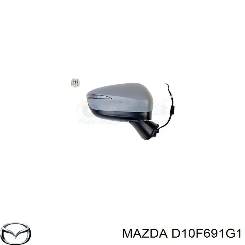 Купити D10F691G1 Mazda Дзеркальний елемент дзеркала заднього виду, лівого