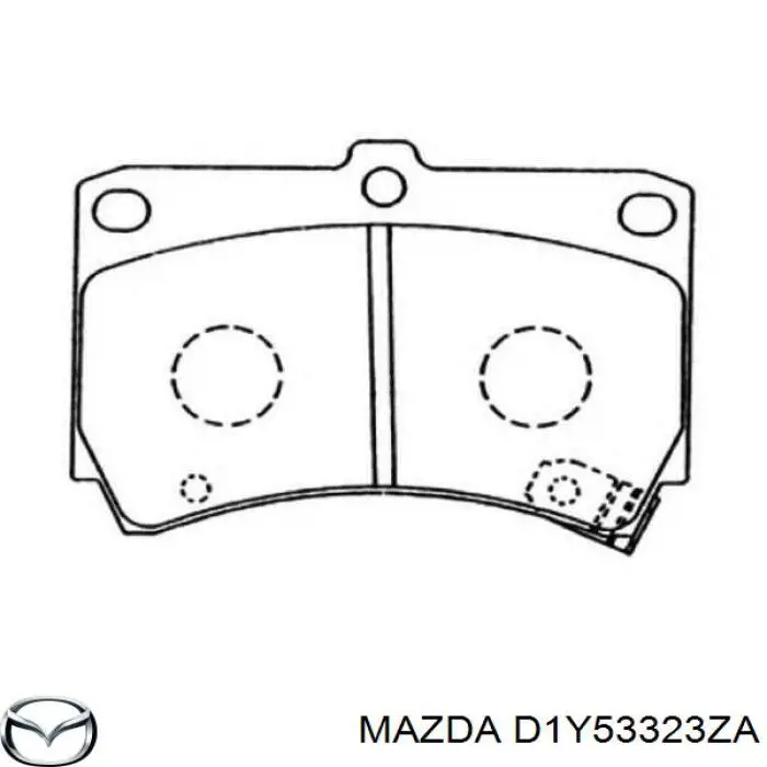 D1Y53323ZA Mazda колодки гальмівні передні, дискові